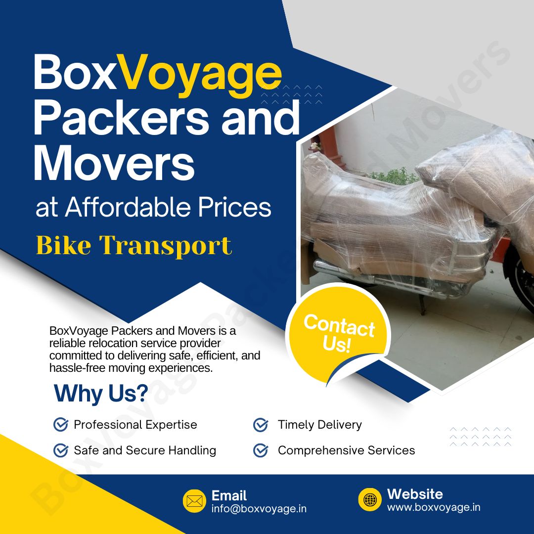 BoxVoyage Packers and Movers Bike Transport
